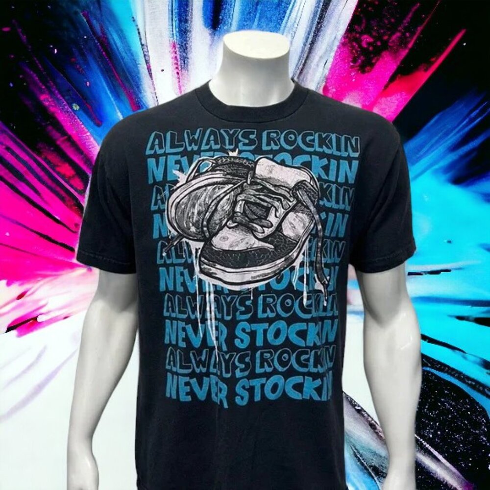 ODM 2007 Anchor Blue Black Always Rockin Never Stockin Money Jordans Graphic Tee